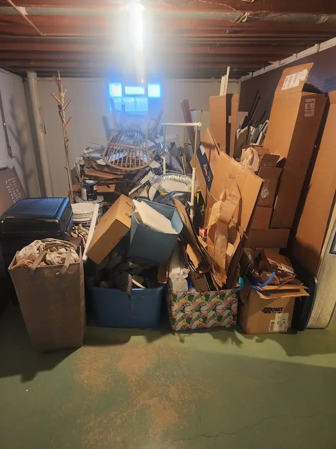 Roll-off dumpster container at job site for 20 Yard Dumpster Rental in Bay Village